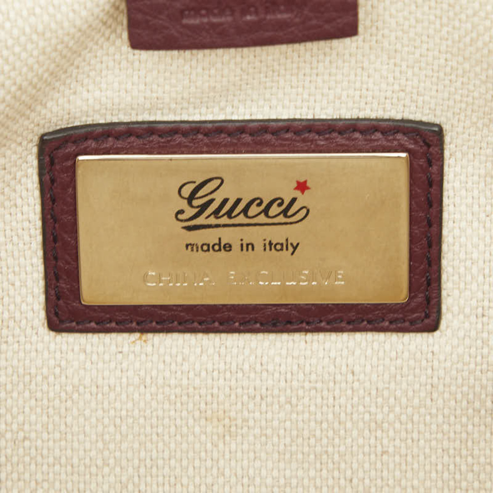 GUCCI Red Leather Shoulder Bag - Picture 12 of 12